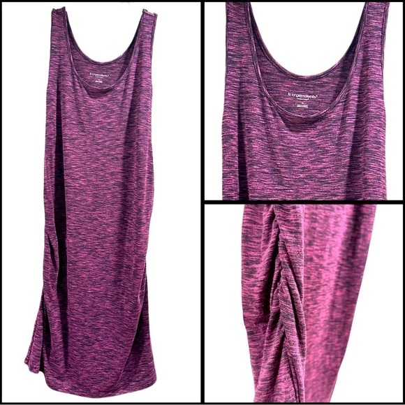 Liz Lange Maternity Sleeveless Purple Midi Dress Jersey Stretch Comfy - Picture 1 of 11